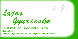 lajos gyuricska business card